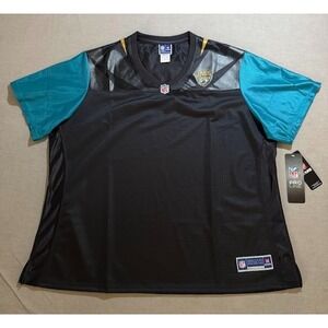 Jacksonville Jaguars Pro Line NFL Jersey Womens 3XL Black Pullover Short Sleeve.